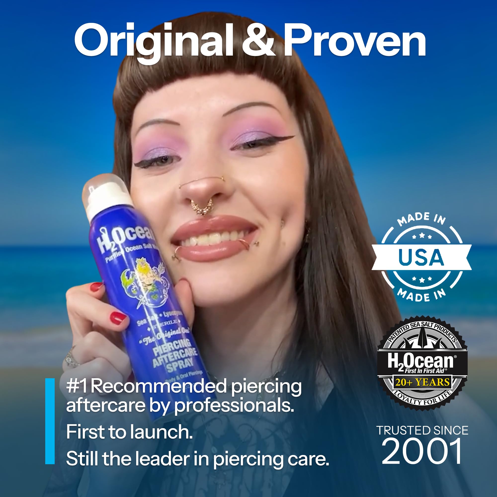 H2Ocean aftercare solution being dispensed for quick use