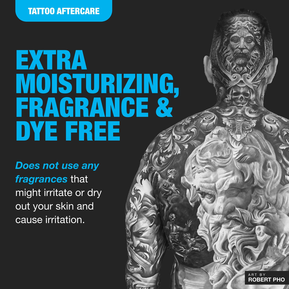 Aquatat applied on skin during tattoo healing in real use