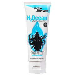 H2Ocean Aquatat tattoo healing ointment bottle promotes skin protection and gentle healing.