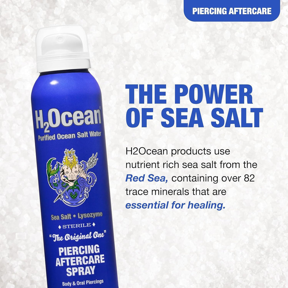 H2Ocean ear piercing aftercare spray ready for safe daily care