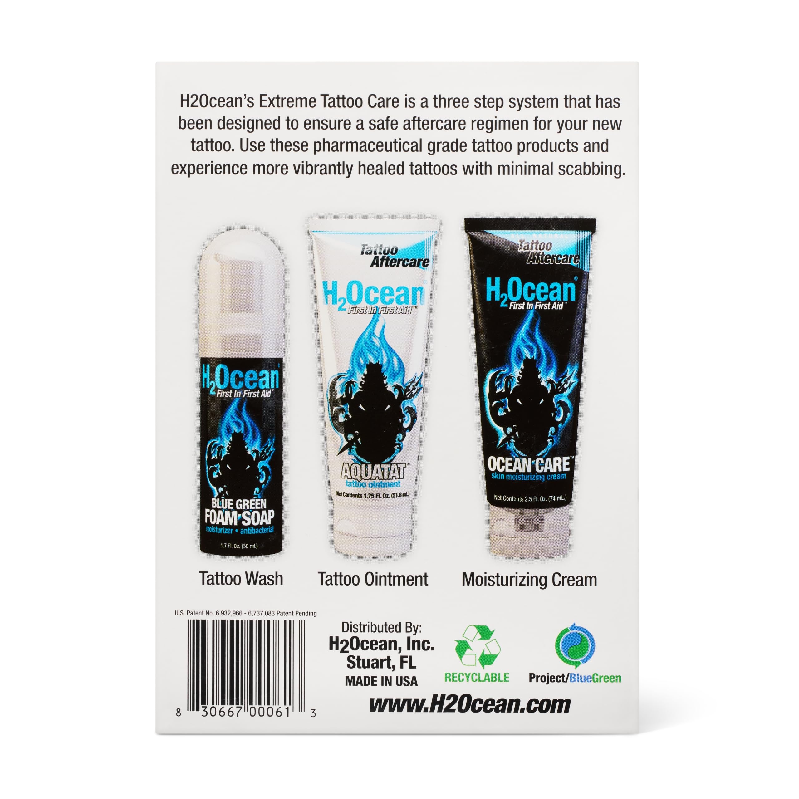 H2Ocean Extreme in-use scene with professional tattoo aftercare routine