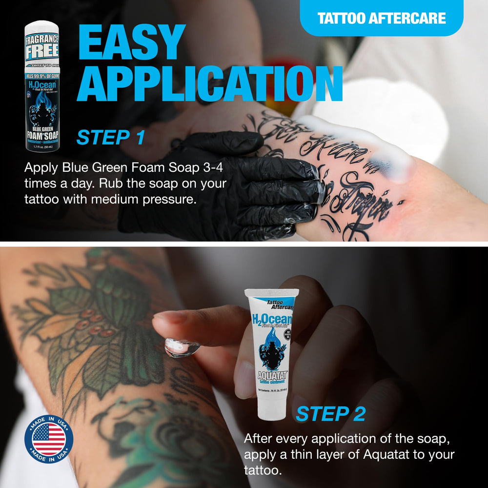 H2Ocean natural aloe vera content nourishes skin during the aftercare routine.