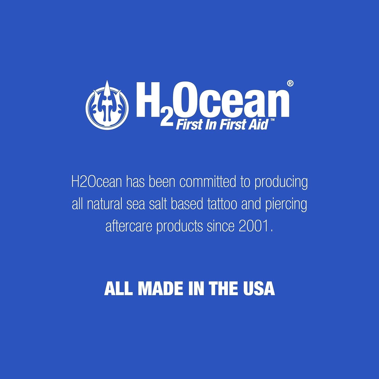 H2Ocean natural sea salt formulation label emphasizing sea-derived ingredients