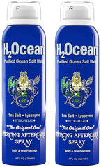 H2Ocean piercing aftercare spray 2pack bottle-front view for gentle cleansing