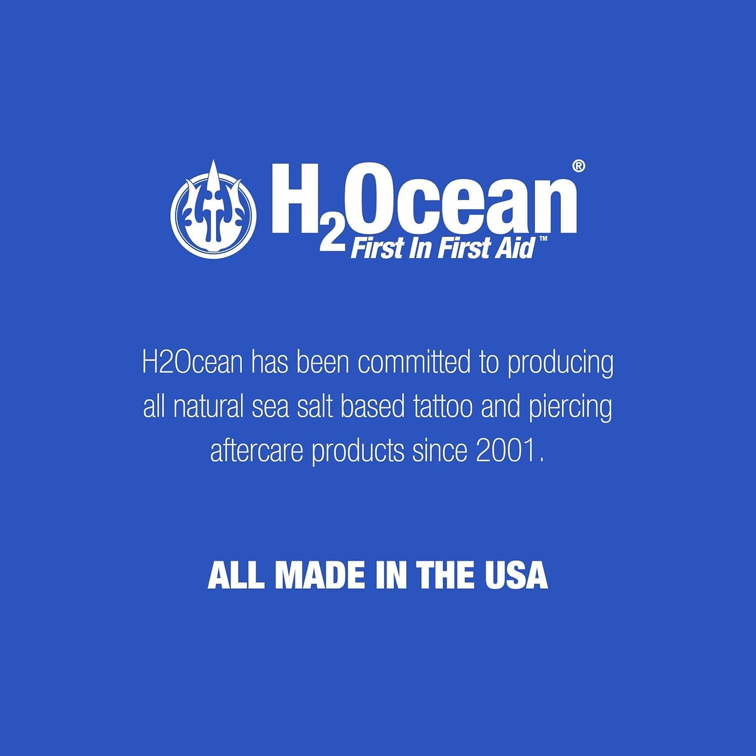 H2Ocean piercing aftercare spray 2pack bottle-side view for convenient care