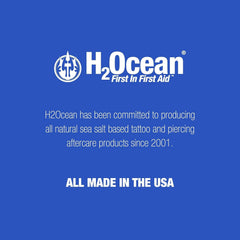 H2Ocean piercing aftercare spray 2pack bottle-side view for convenient care