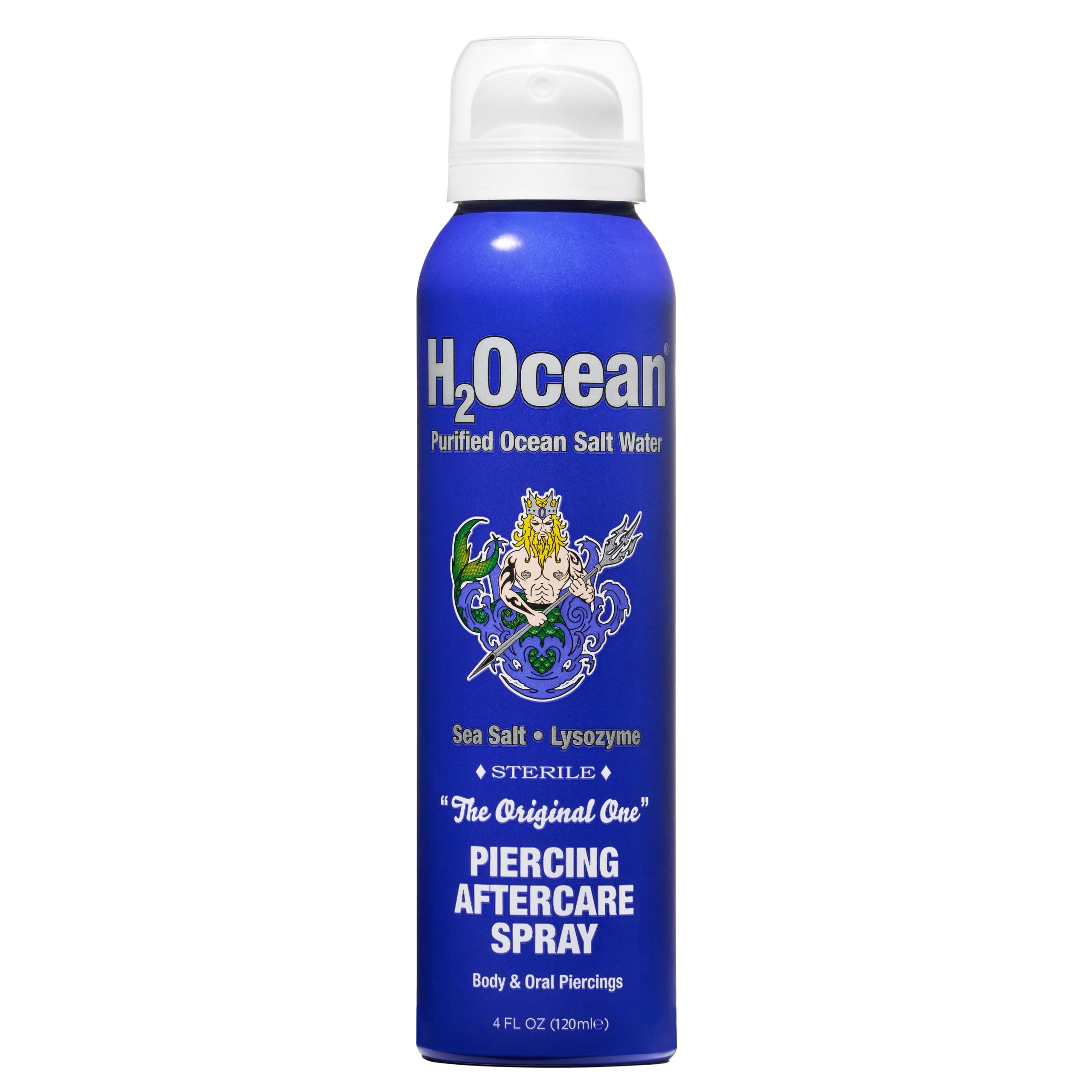 H2Ocean piercing aftercare spray bottle for gentle cleansing of new piercings