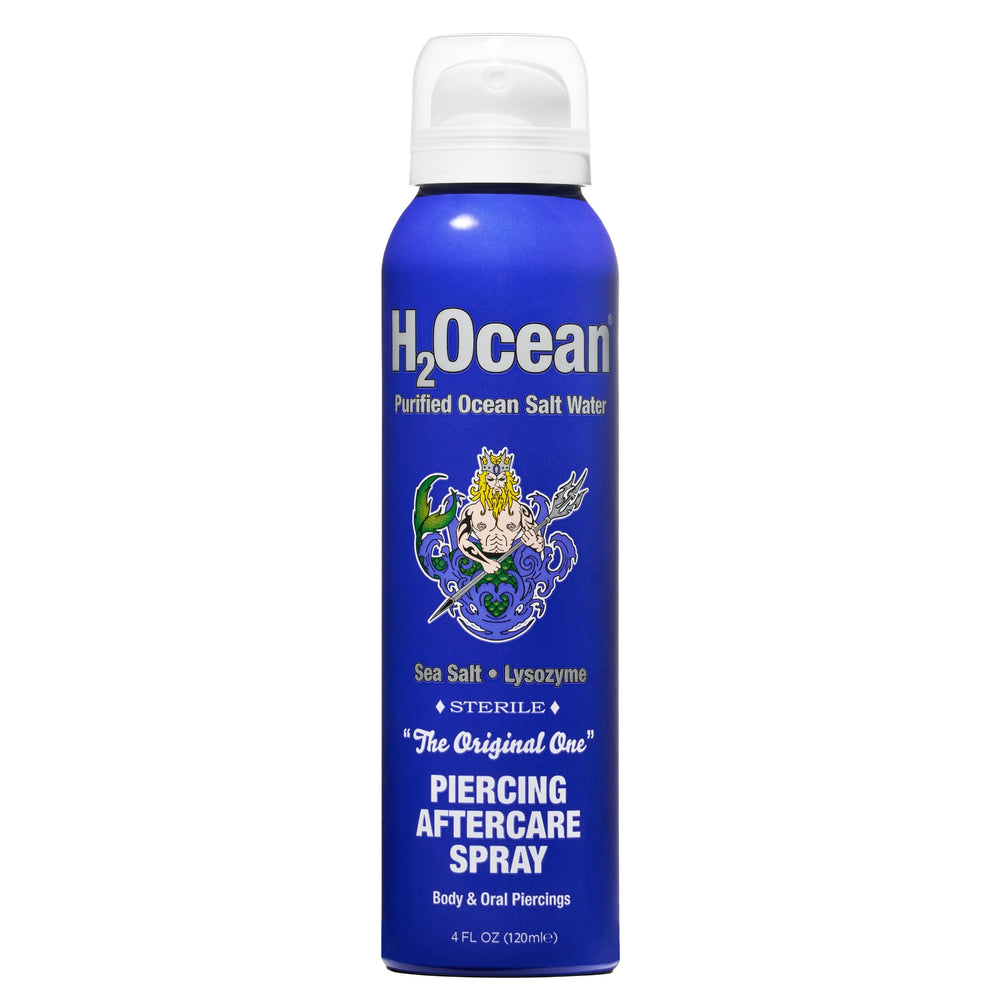 H2Ocean piercing aftercare spray bottle for gentle cleansing of new piercings