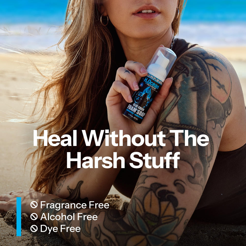 H2Ocean travel-size bottle enables on-the-go tattoo aftercare
