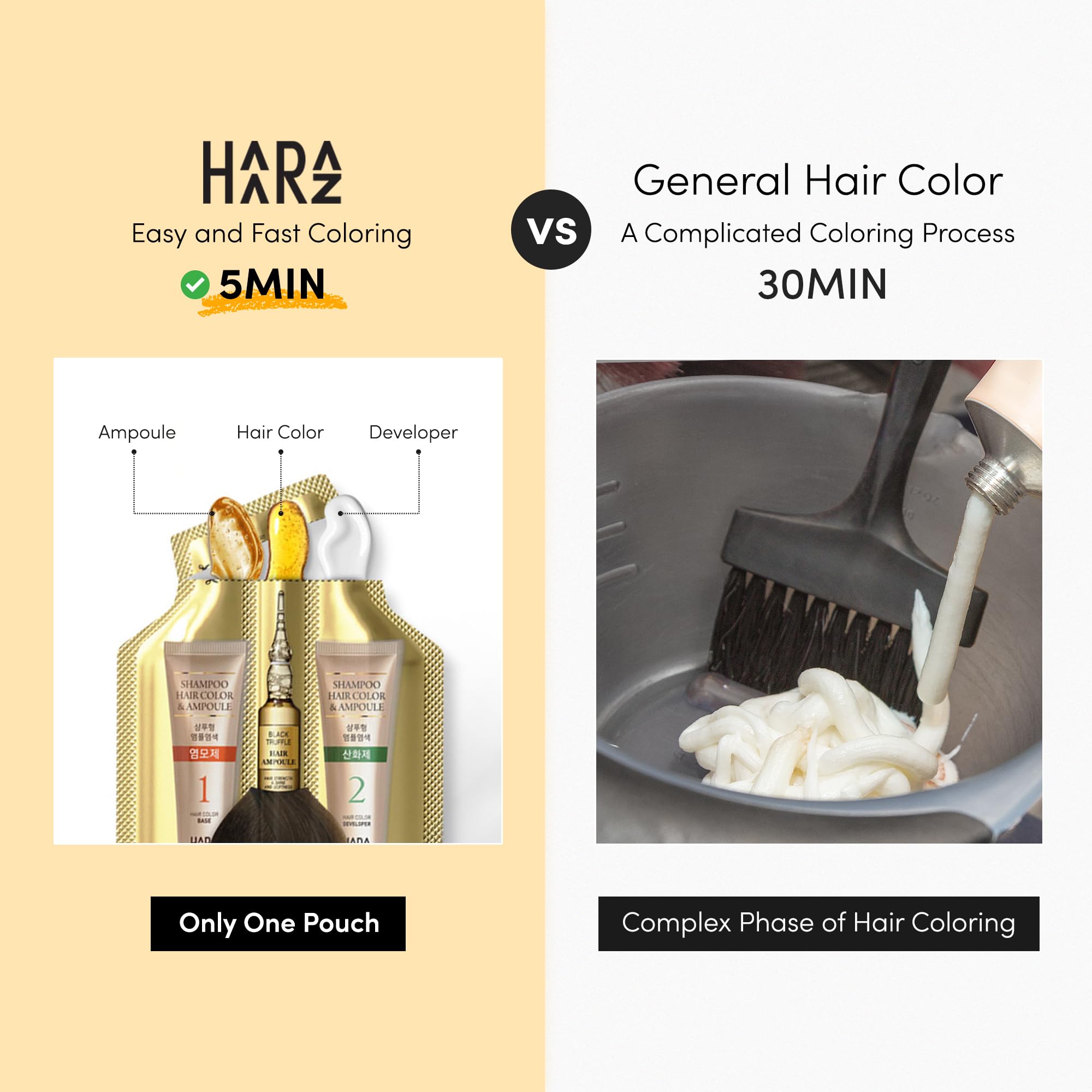 HAARAZ natural brown shade from four-color range for trend-ready looks.