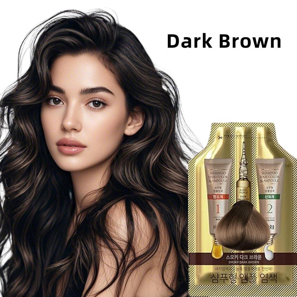Applying HAARAZ in the shower for easy coverage and quick color