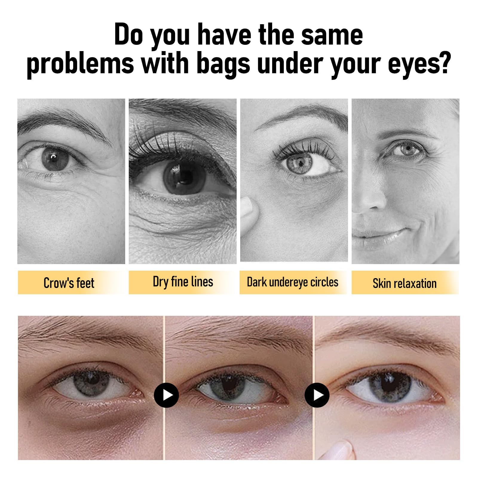 HACIRFE Elegacell applied to the eye area for a refreshed look.