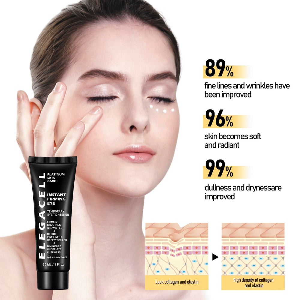 HACIRFE Elegacell peptides help reduce look of under-eye puffiness.