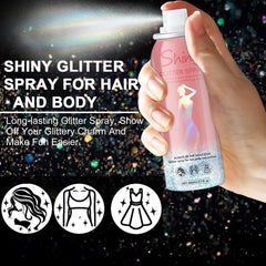 Hacjkaz Glint-Rainbow glitter spray adds lasting shine to hair