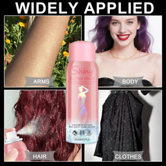 Hacjkaz Glint-Rainbow glitter spray neck shimmer under bright lights