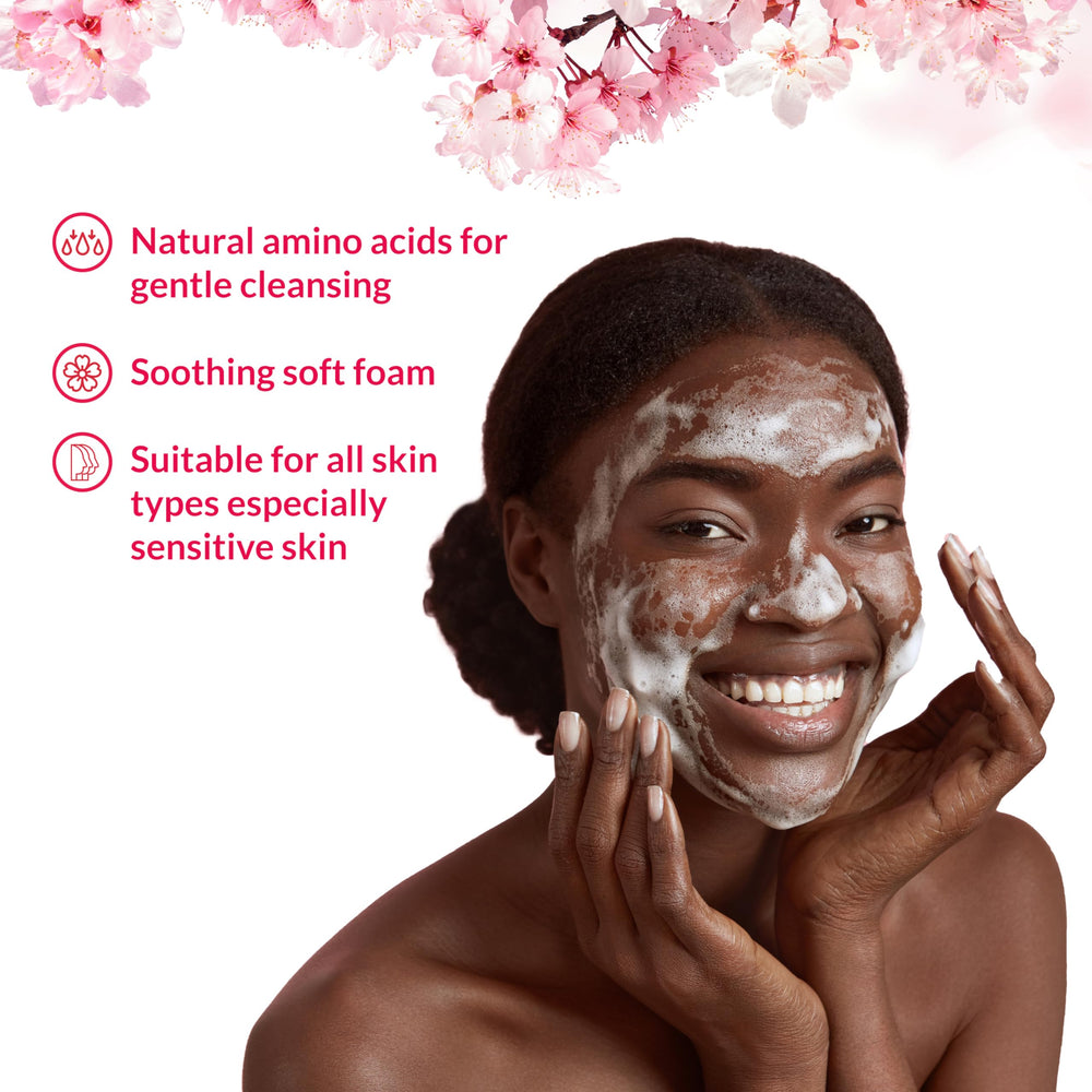 Fragrance-free formulation of Hada Labo Tokyo Gentle Cleanser applied