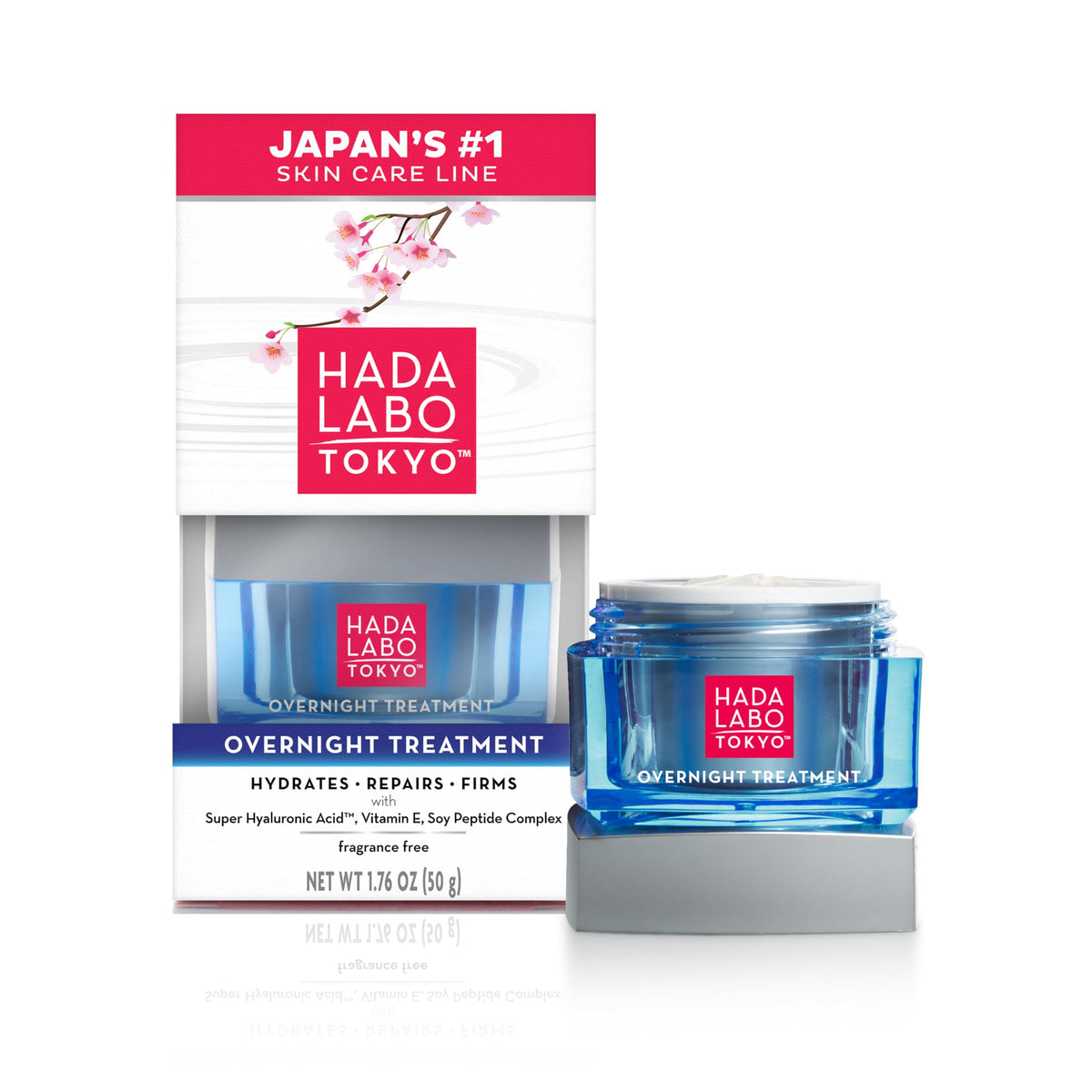 Hada Labo Tokyo Overnight Treatment bottle for deep hydration overnight.