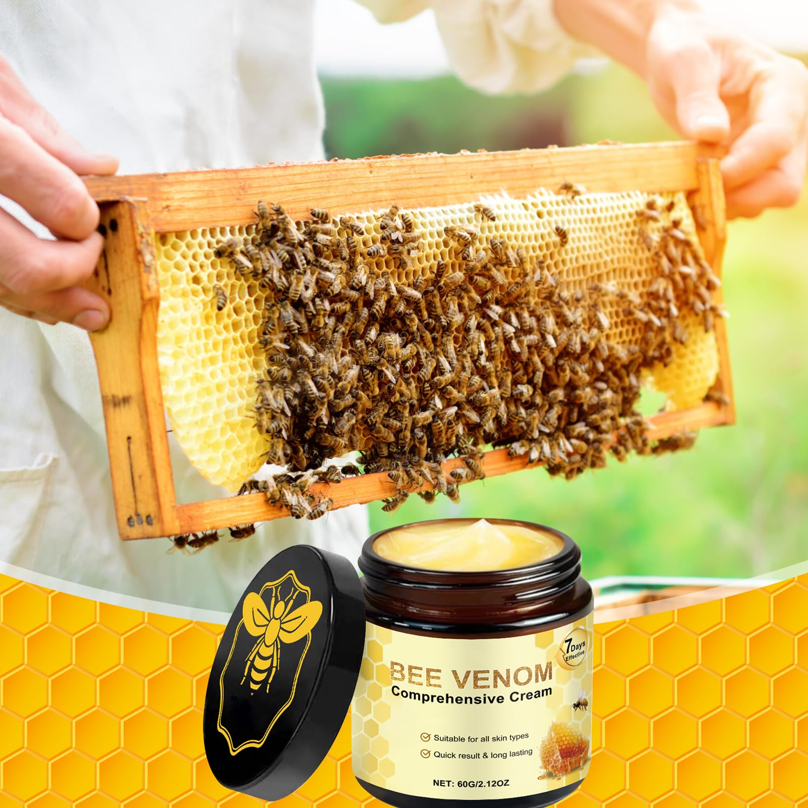 Hadaclub Bee Venom Comprehensive Cream texture detail ready to absorb quickly
