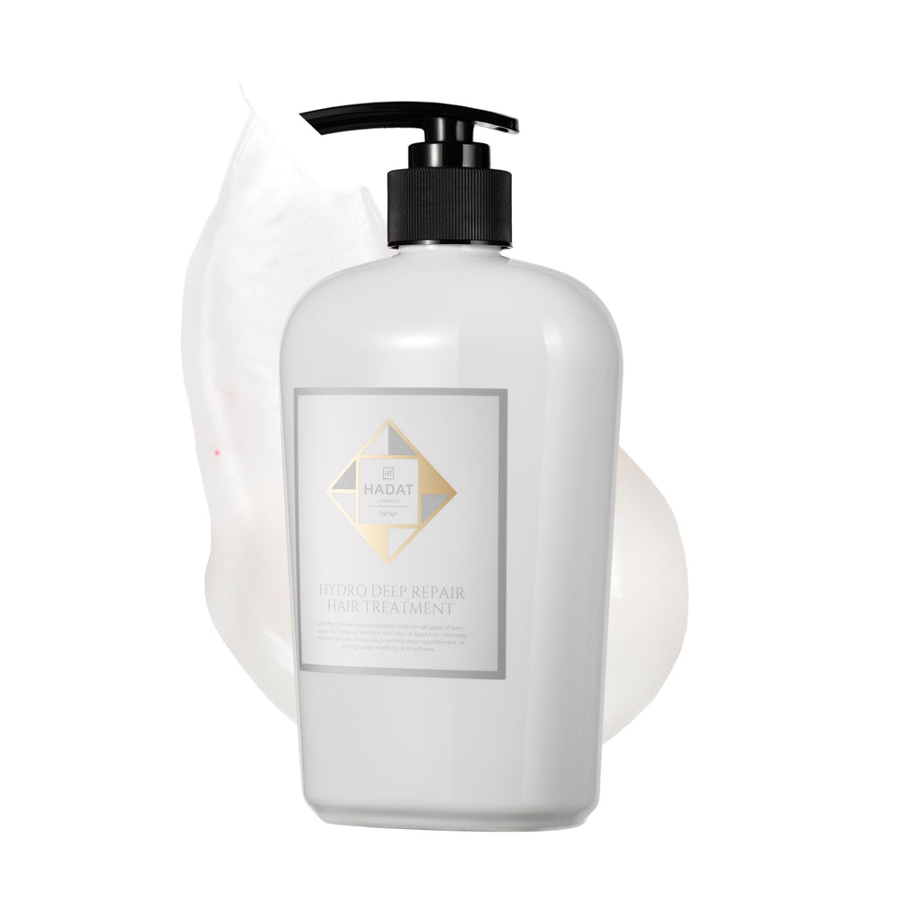HADAT Deep Repair bottle close-up for damaged hair protection and vitality