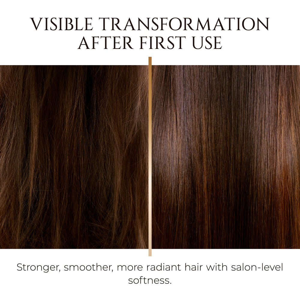 Lifestyle shot of smooth, manageable hair after HADAT Deep Repair