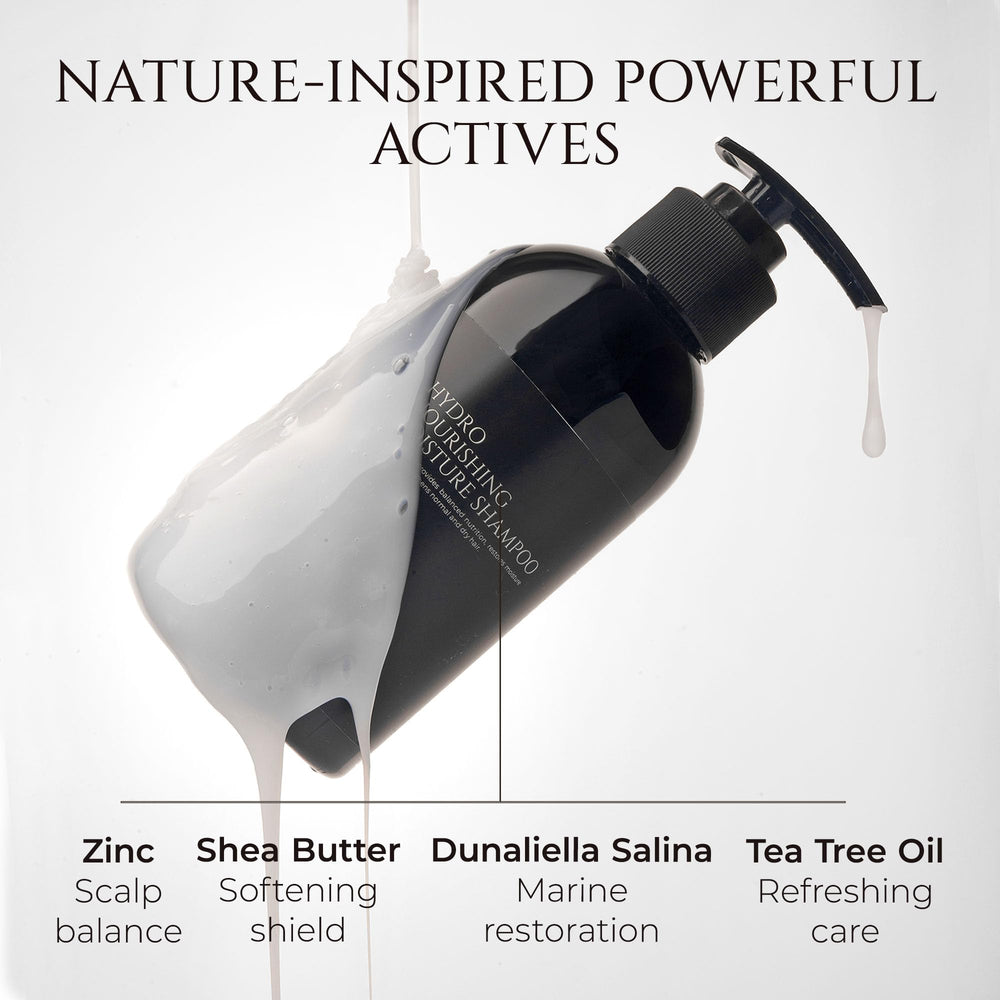 HADAT Hydro Nourishing Moisture Shampoo scalp-care action refreshing and balancing roots.