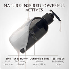 HADAT Hydro Nourishing Moisture Shampoo scalp-care action refreshing and balancing roots.