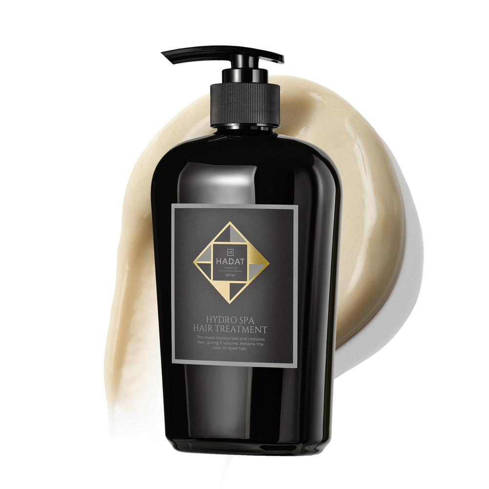 HADAT Hydro Spa Hair Treatment bottle with macadamia oil for deep hydration