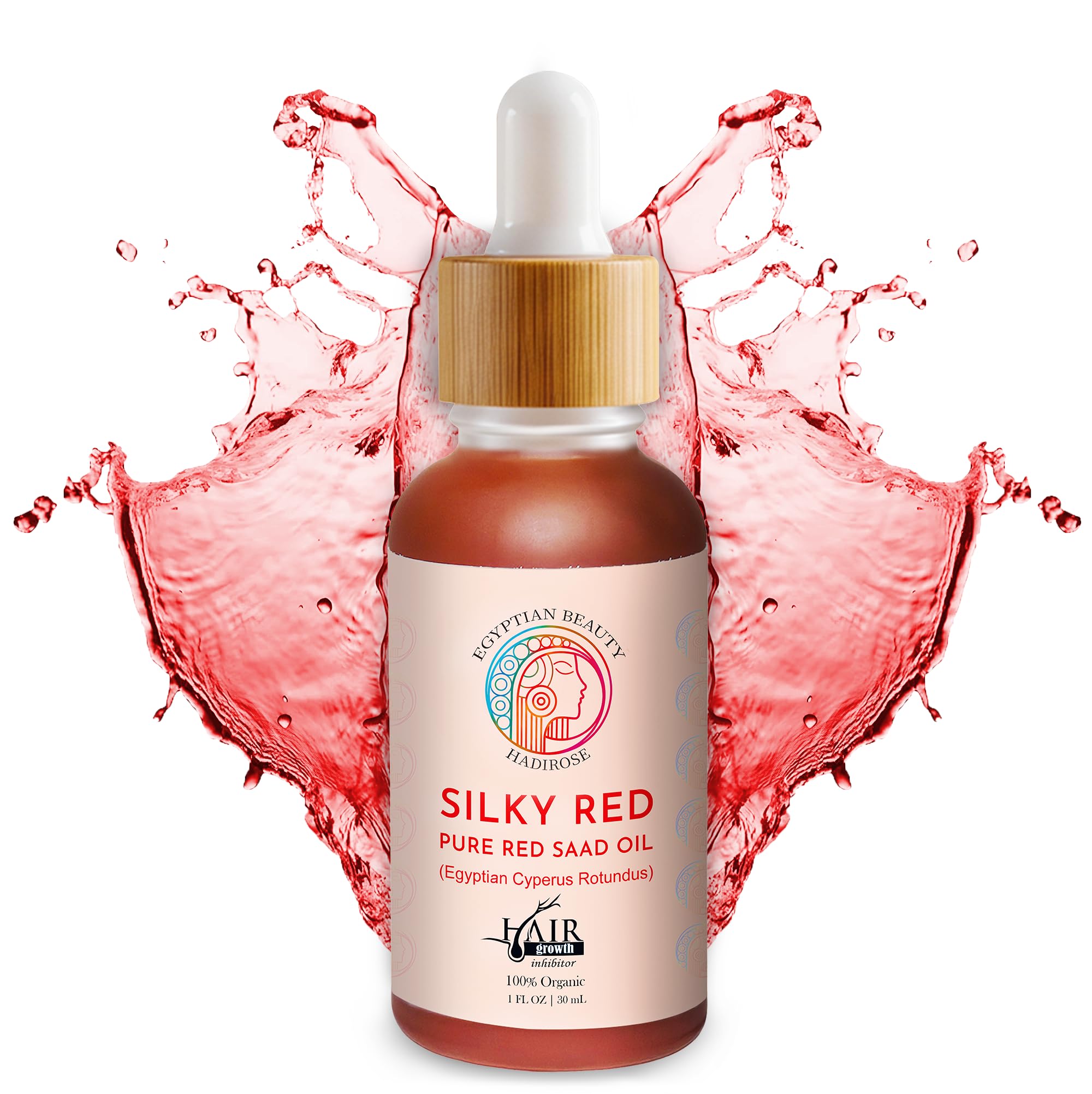 Hadirose Silky Red oil pour showing concentrated Red Saad Oil for hair care
