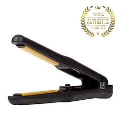 HAI tri-diamond ceramic plates close-up for smoother glide on textured hair