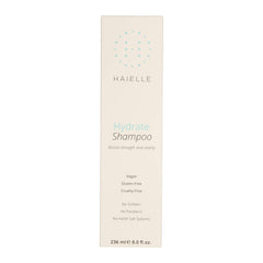 HAIELLE Hydrate Shampoo creates gentle cleansing for dry hair in the shower.