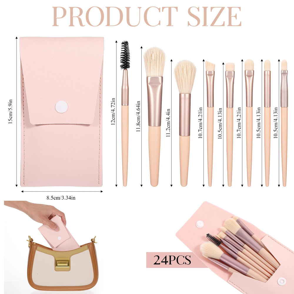 HaiFafafaing pink travel brush bag showing compact design for weddings and events