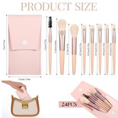 HaiFafafaing pink travel brush bag showing compact design for weddings and events