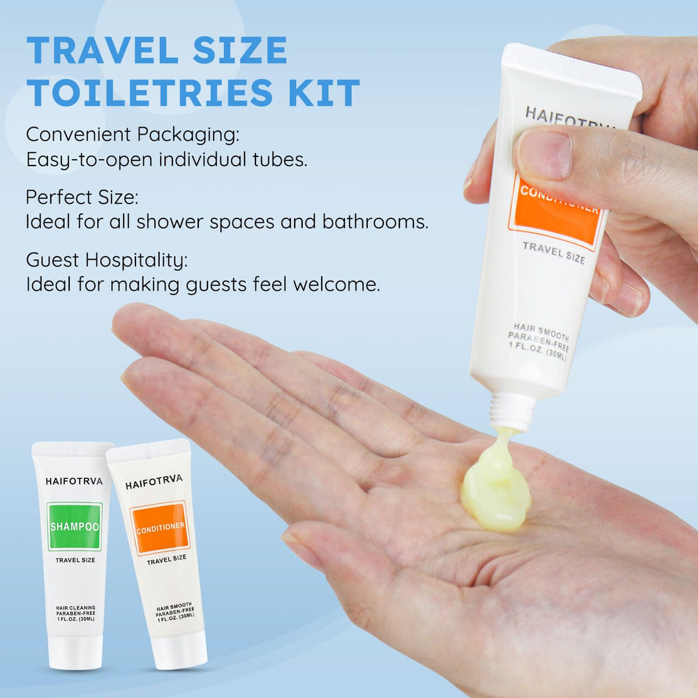 HAIFOTRVA individually wrapped shampoo set, easy guest distribution.
