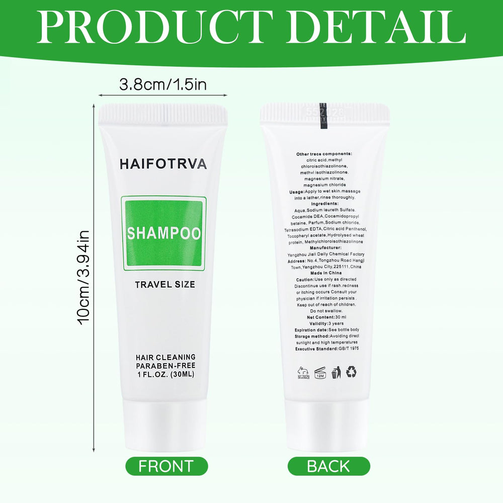 HAIFOTRVA neutral-scent mini shampoo offers a pleasant cleanse without overwhelming fragrance.