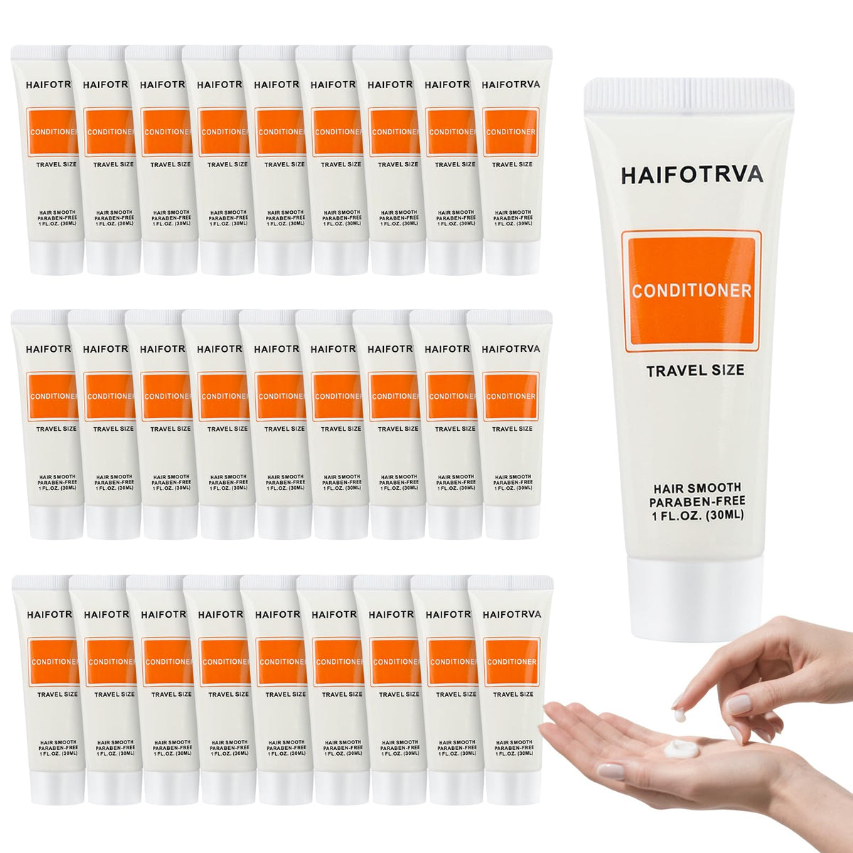 HAIFOTRVA travel size conditioner bulk pack 50 in compact tubes for guests