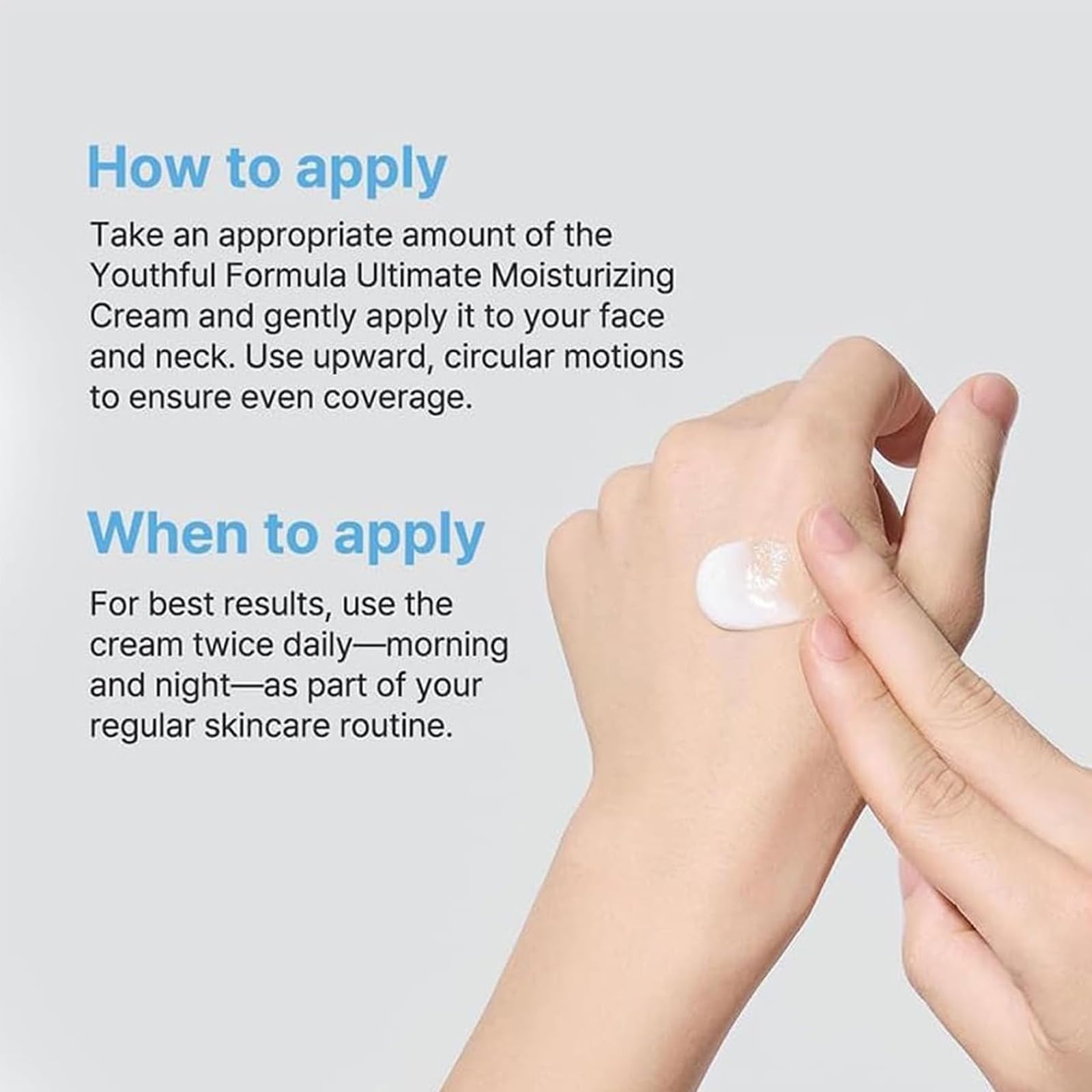 Haigou Youthful Moisturizing Cream suits all skin types for daily use.