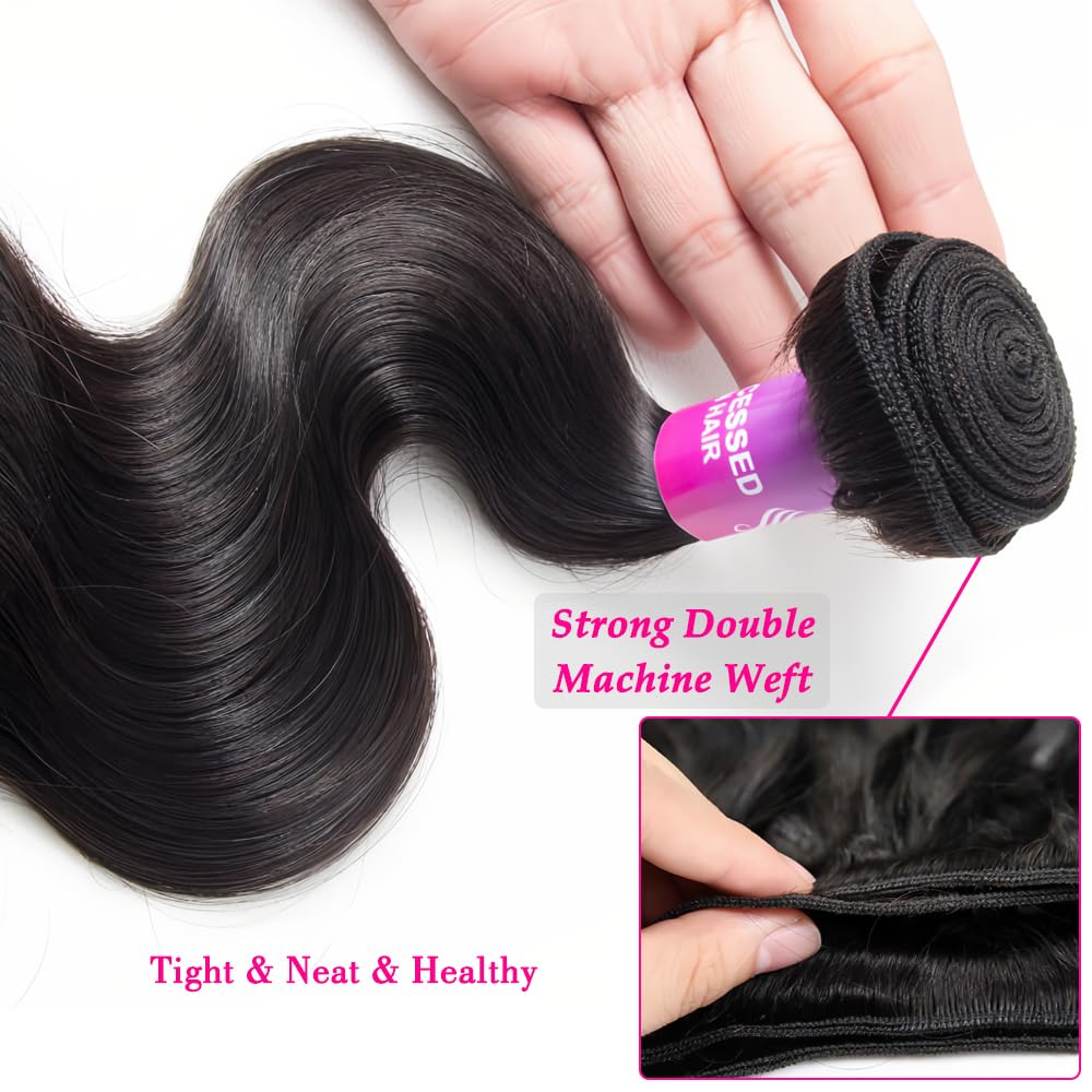 Hailriss 12A hair bundles 12inch length ready for versatile styling