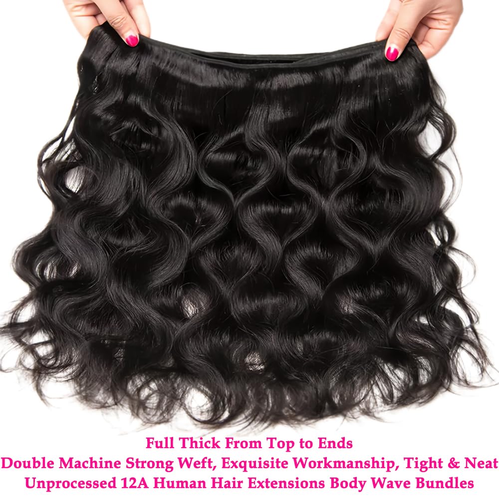Hailriss 12A hair bundles 18inch length with dramatic length and bounce