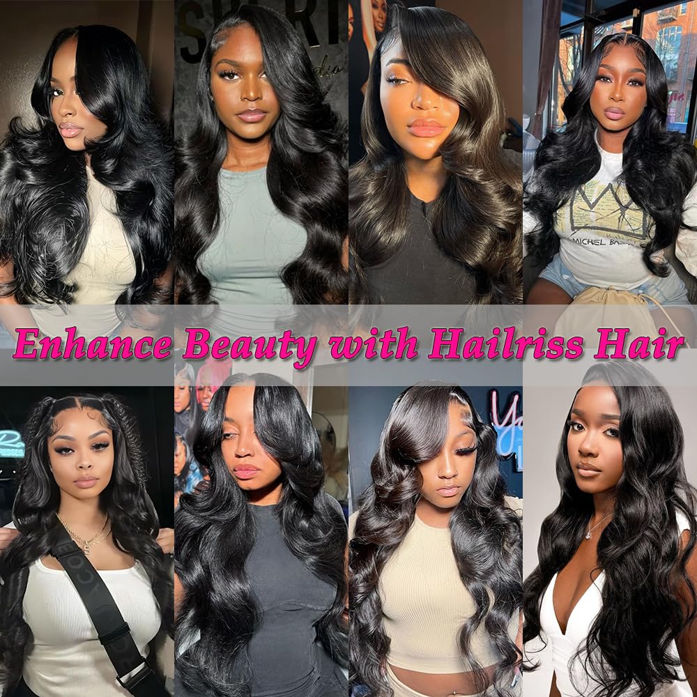 Hailriss 12A hair bundles natural black tone for authentic beauty