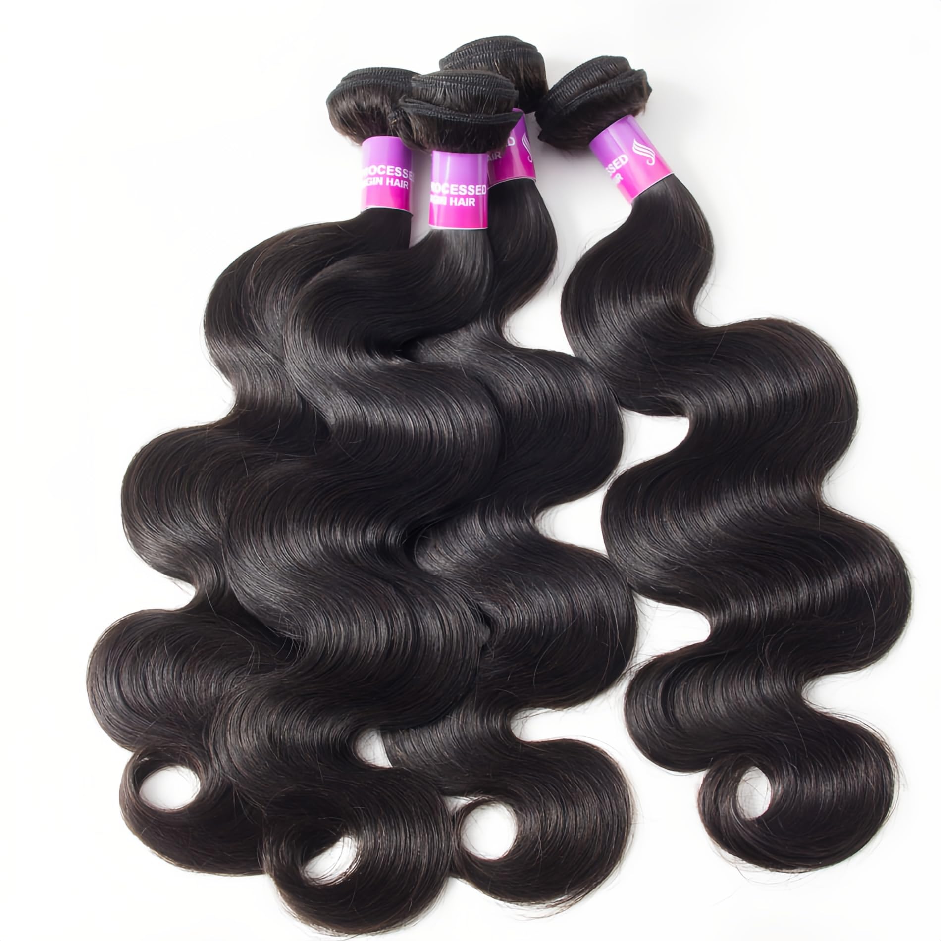 Hailriss 12A hair bundles weft close-up highlights smooth texture and elasticity