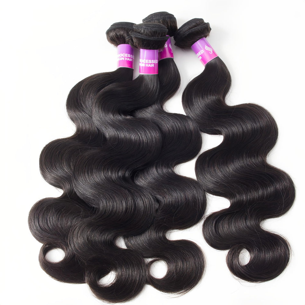 Hailriss 12A hair bundles weft close-up highlights smooth texture and elasticity