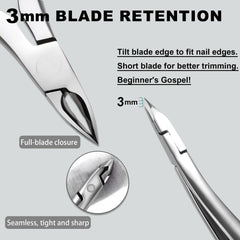 HaimiLiya Cuticle Nippers ergonomic handle offering comfortable grip.