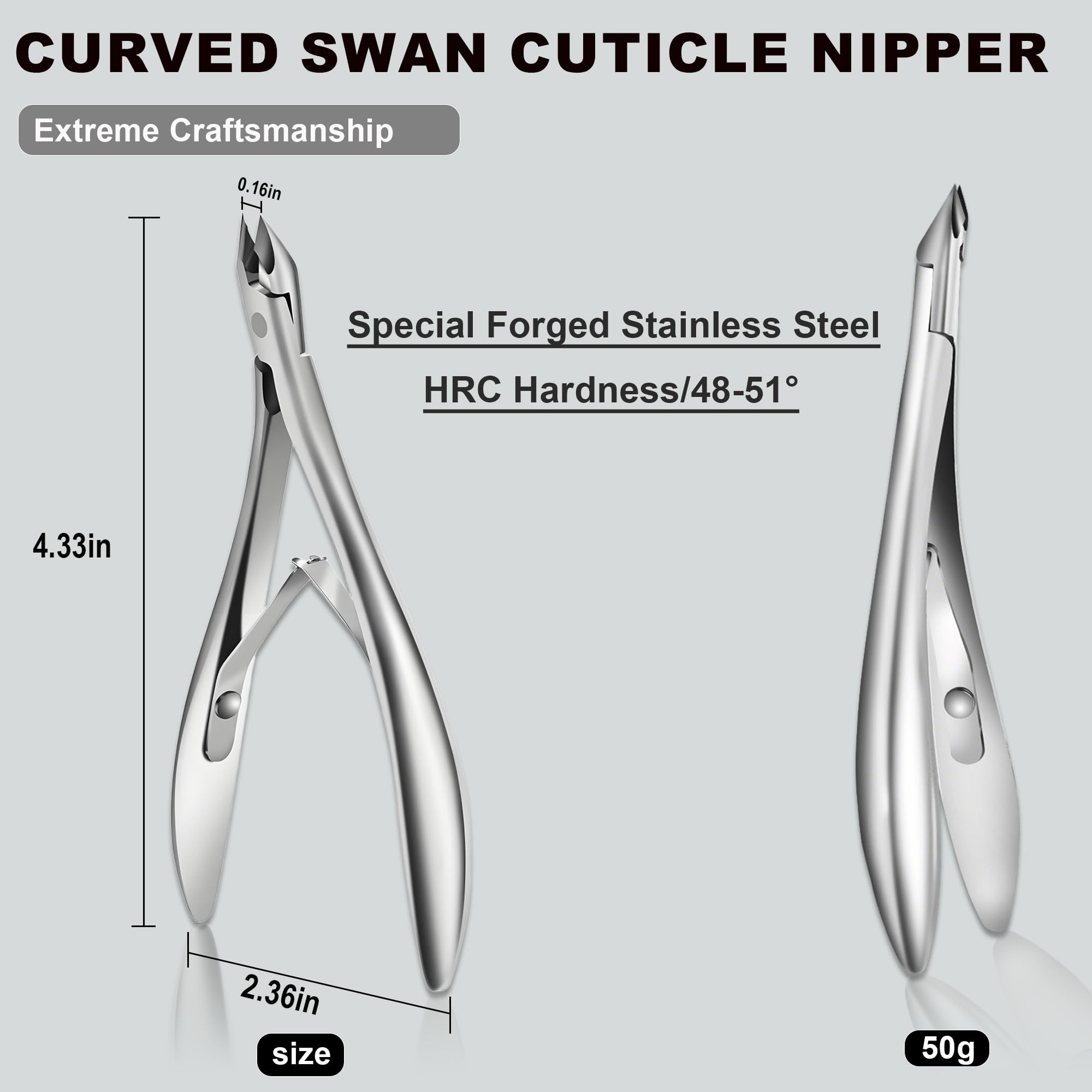 HaimiLiya Cuticle Nippers with protective sleeve for safe storage.