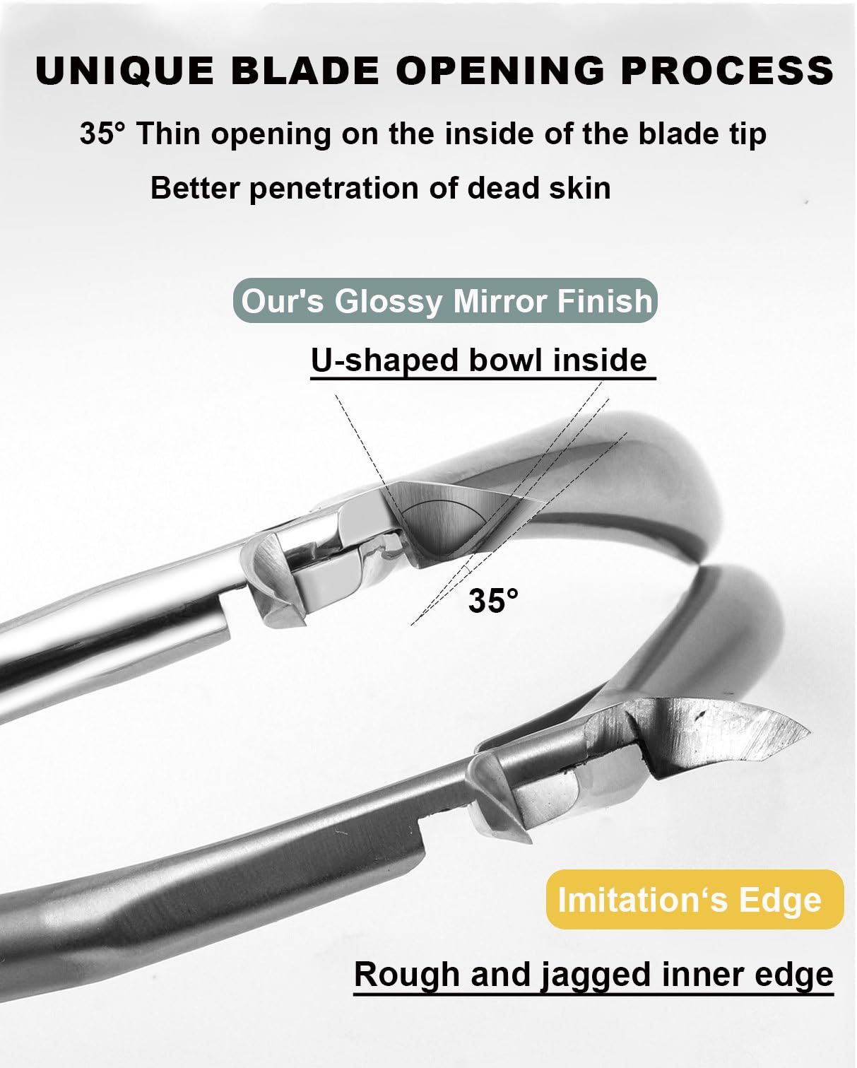 HaimiLiya Cuticle Nippers travel size fits in a nail kit bag.