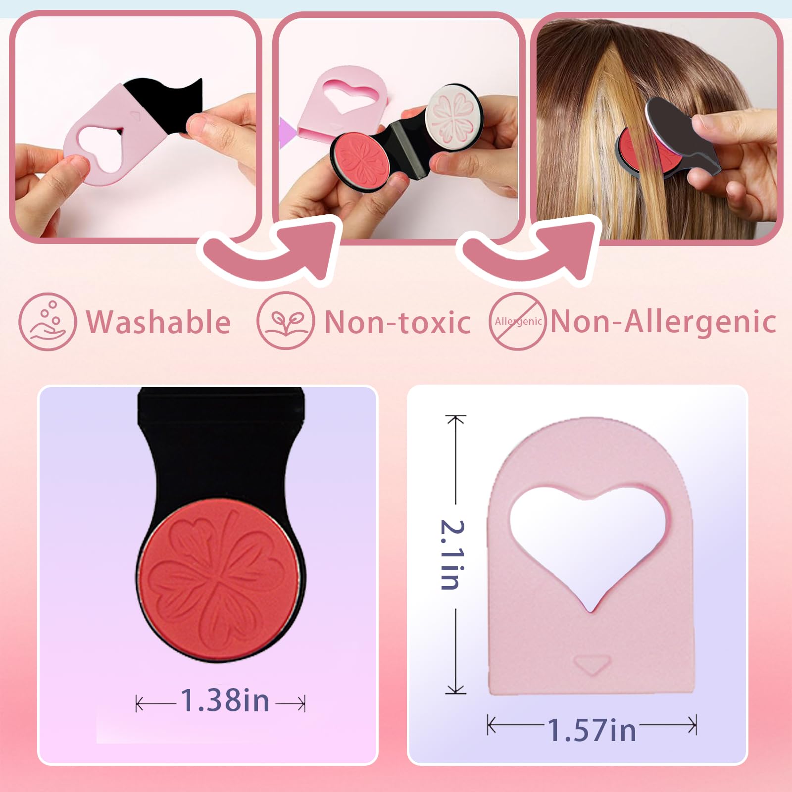 HAIOLORPRO chalk on damp hair shows easy, kid-friendly application