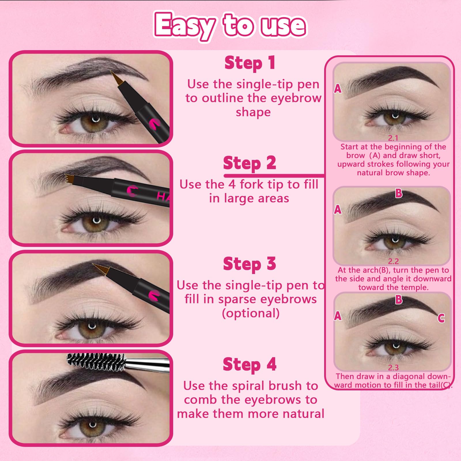 HAIOLORPRO travel-friendly brow pen fits in your makeup bag.