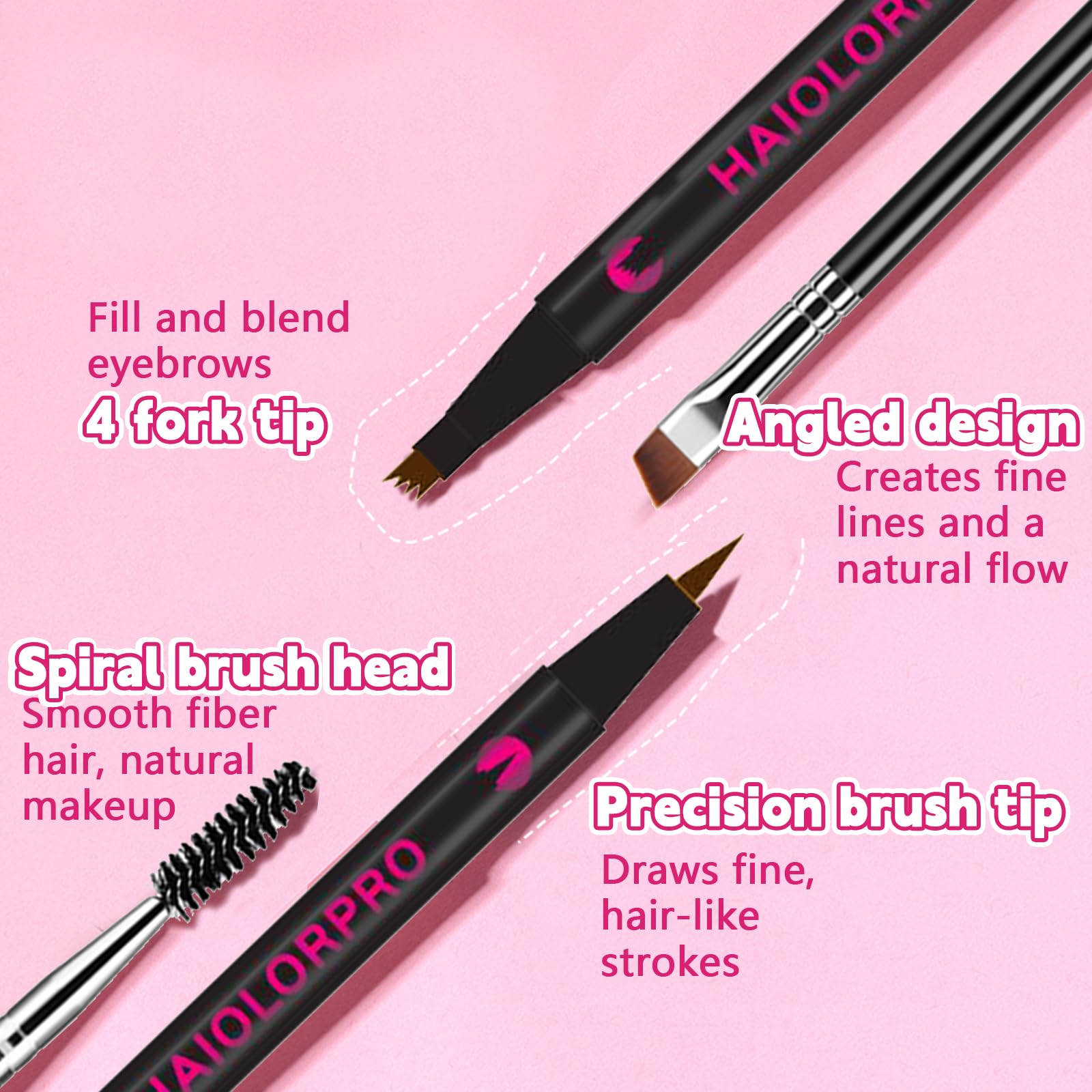 HAIOLORPRO waterproof brow pencil for smudge-resistant, all-day wear.