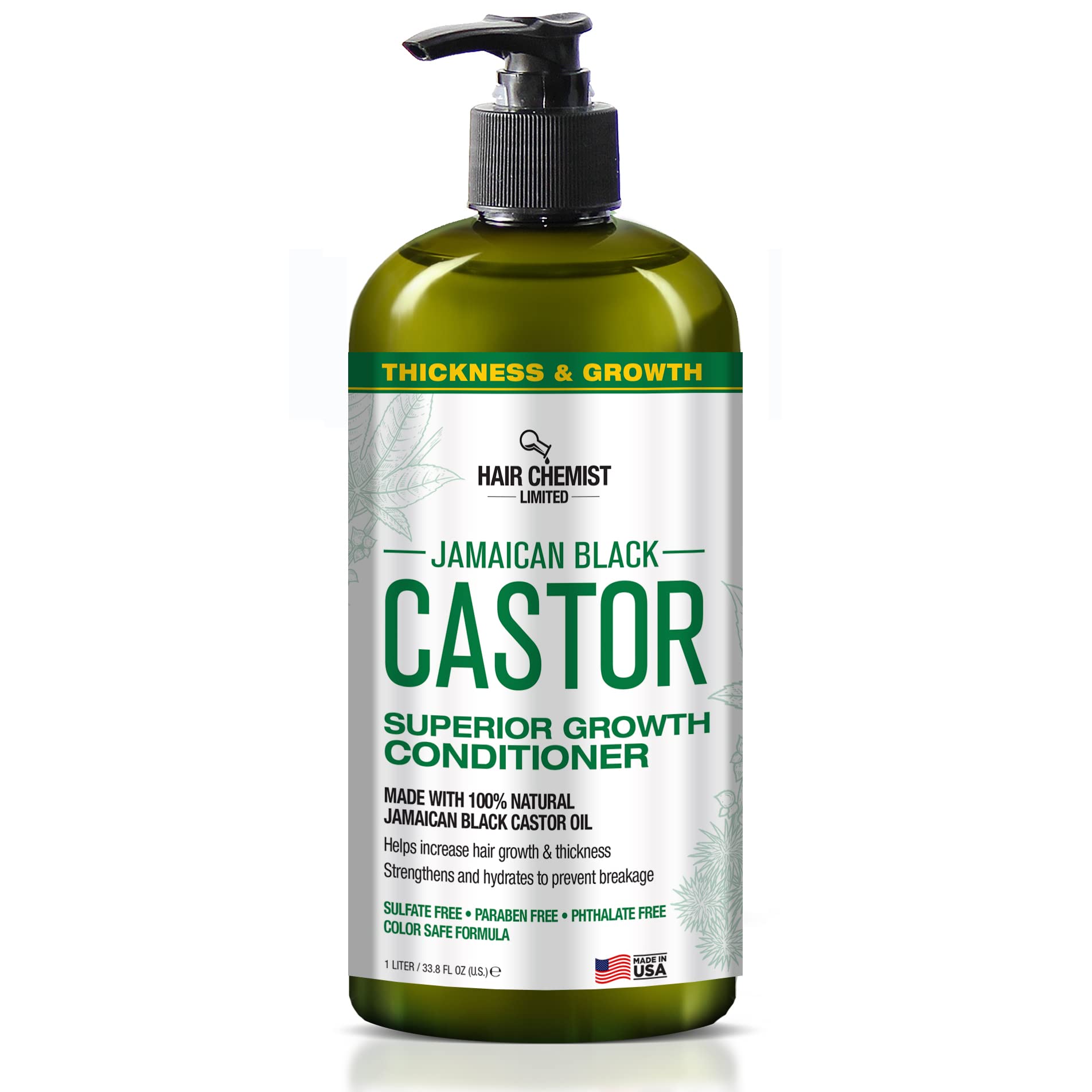 Hair Chemist 33oz Shampoo bottle shown for large-volume hair care routines.