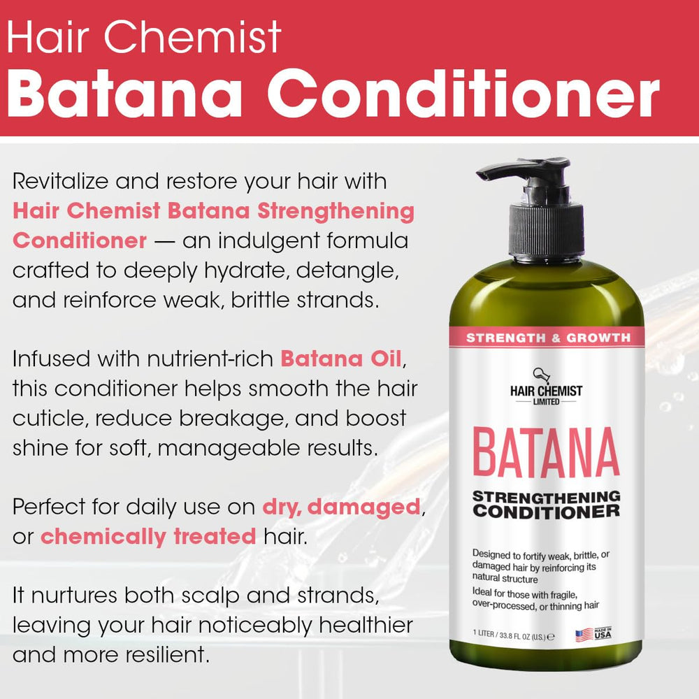 Hair Chemist Batana Strengthening Conditioner close-up texture reveals rich, nourishing formula.