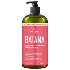 Hair Chemist Batana Strengthening Shampoo bottle front showing nourishing formula for revitalized hair